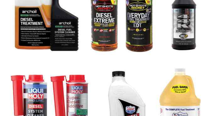 collage of diesel cleaner products