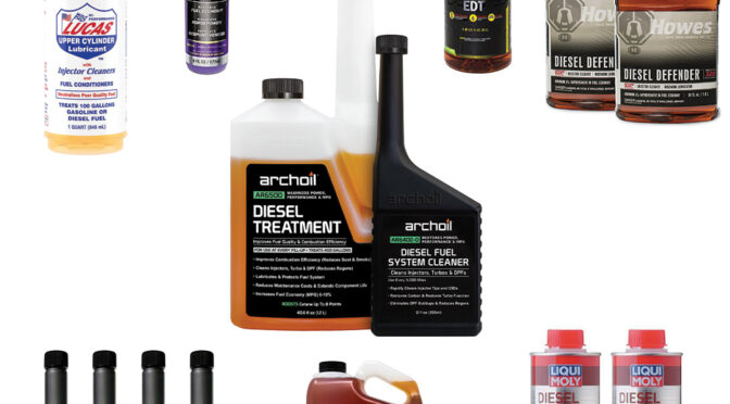 collage of diesel injector cleaner products