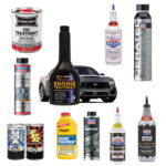 collage of oil additive products