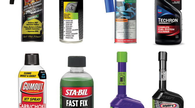 collage of petrol cleaner products